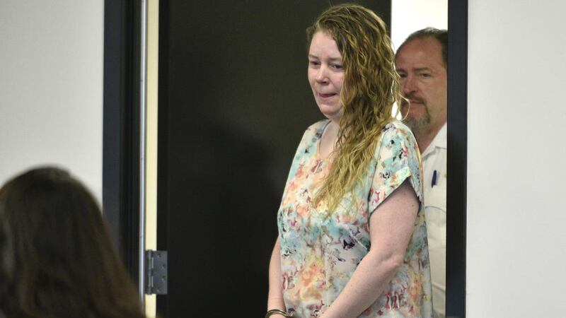                Aisling Brady McCarthy arrives for her bail hearing at Middlesex Superior Court in Woburn, Mass., Tuesday, May 5, 2015. McCarthy, a nanny from Ireland, is accused of killing a 1-year-old Massachusetts girl in her care two years ago. (Josh Reynolds/The Boston Globe via AP, Pool)              