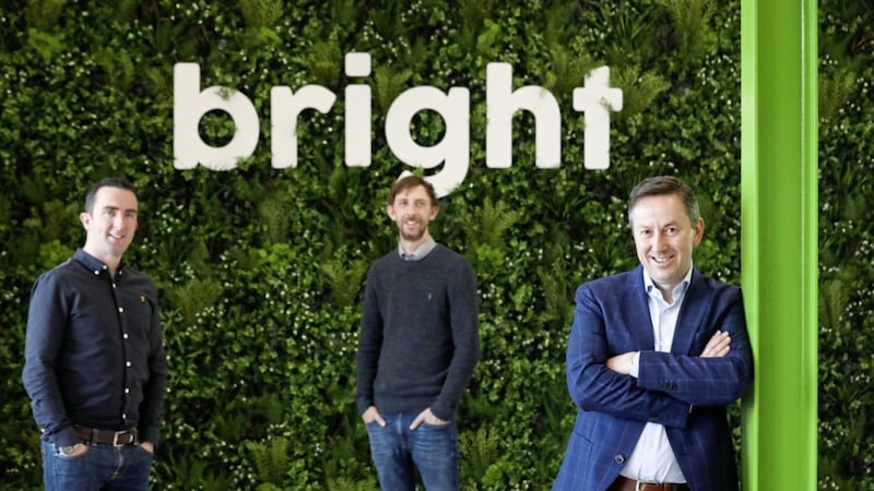 Bright co-founders (from left) Ciaran Devine, Stephen Devine and Brian Donaldson. Picture: Matt Mackey/PressEye 
