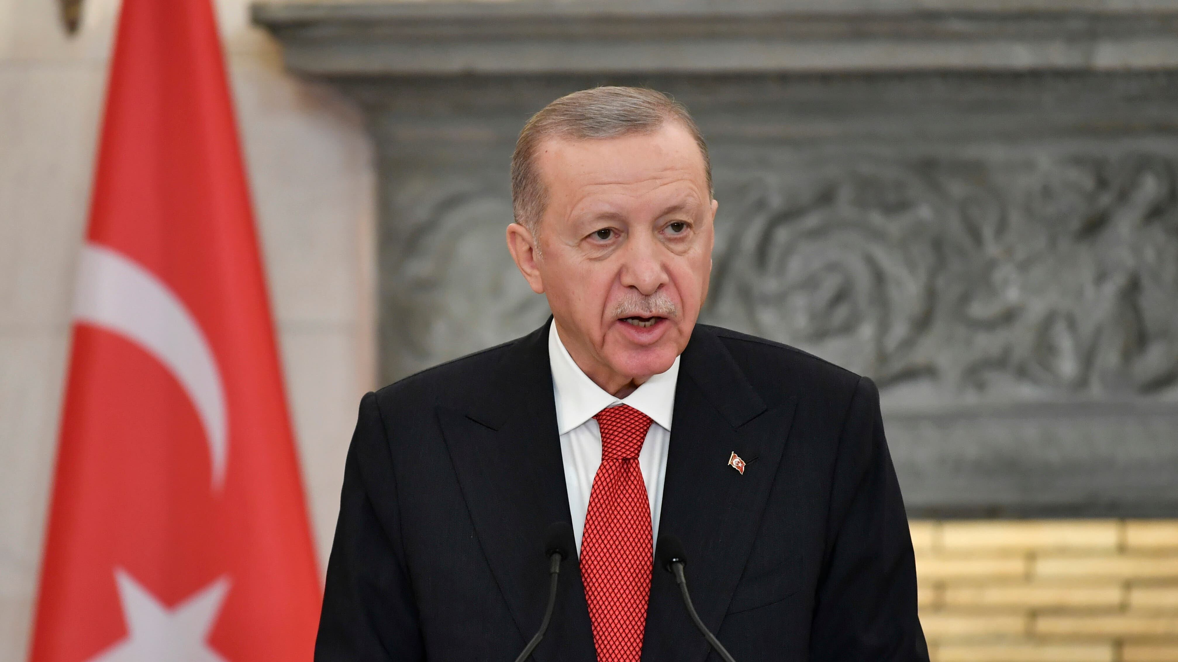 Mr Erdogan accused the West of Islamophobia (AP)