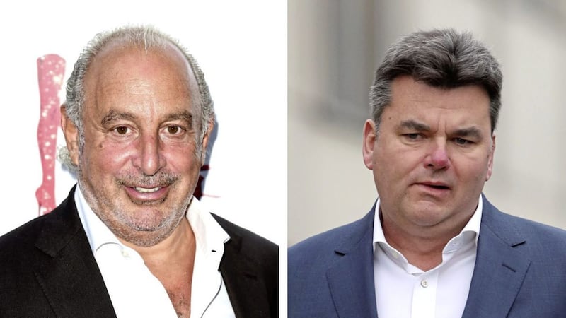 Sir Philip Green (left)and former BHS owner Dominic Chappell (right), who plans to sue Sir Philip and contest a proposed boardroom ban in a bid to repair his &quot;tarnished reputation&quot; and resurrect his career 