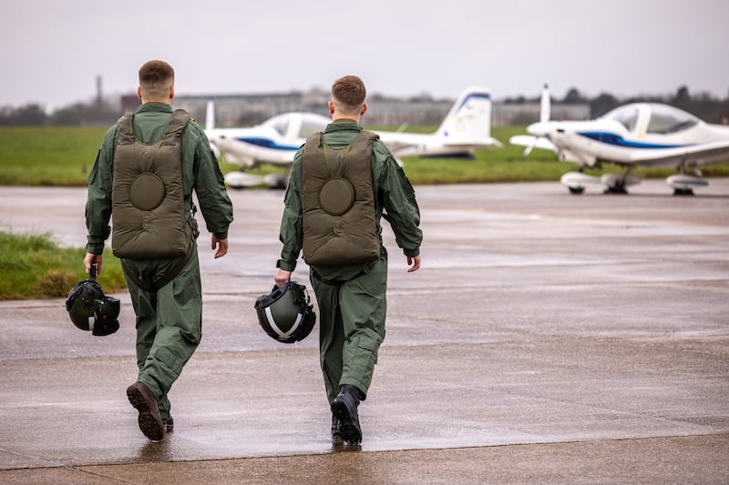 Ukrainian fast jet pilots at the High-G training and test facility at RAF Cranwell (Andrew Wheeler/UK MOD Crown copyright)