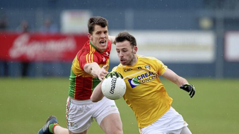 Matthew Fitzpatrick acquitted himself well against Tyrone and will look to lead Antrim to victory tomorrow. Picture by Cliff Donaldson. 