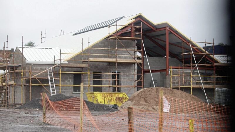 Arsonsits targeted the new facilities being built by Davitts GAC&#39;s in west Belfast. Picture by Matt Bohill 
