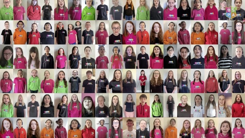 115 students from the Belfast School of Performing Arts have released a version of Sing to raise money for the Cancer Fund for Children 