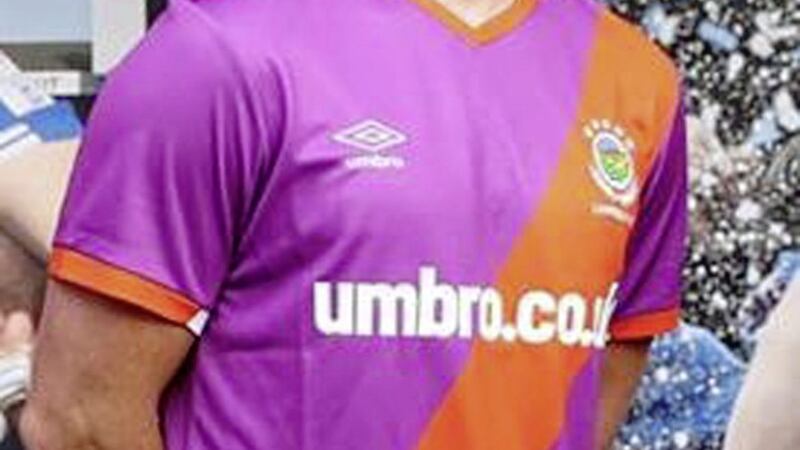 The new Linfield away tops includes the same colours used in UVF flags  