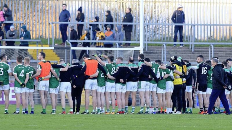 Gaoth Dobhair footballers: 2018 Ulster GAA Football Senior Club Championship: Healy Park, Omagh. Picture: Philip Walsh. 