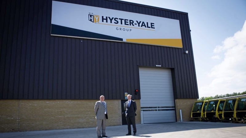 Hyster-Yale&#39;s new Craigavon facility has been named in honour of its retired managing director Harry Sands. 