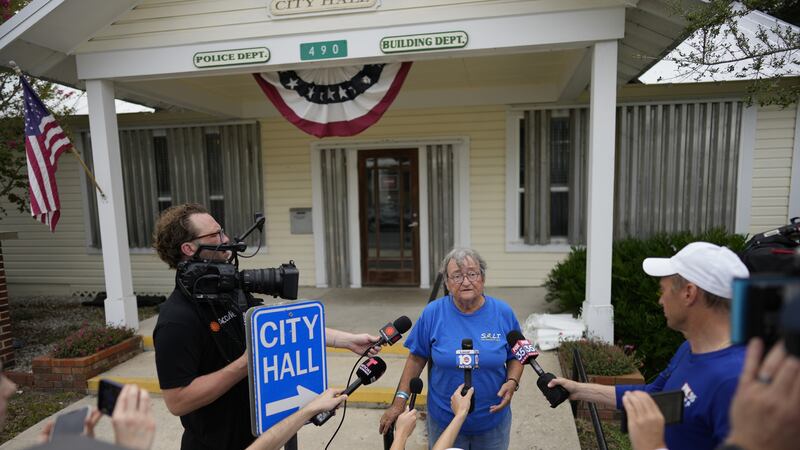 Cedar Key commissioner Sue Colson told residents in the vulnerable region: ‘Get out’ (AP)