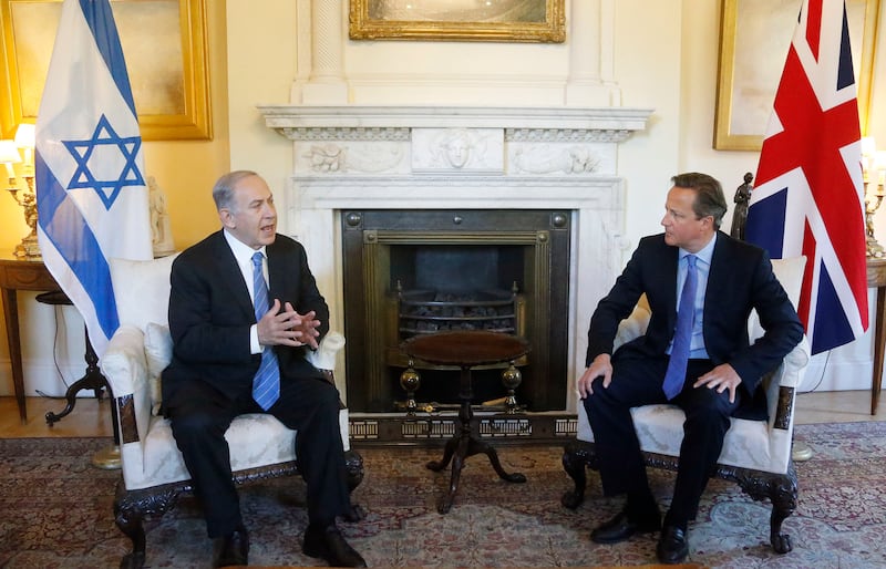 Lord Cameron (right) said Benjamin Netanyahu made a series of commitments in relation to aid