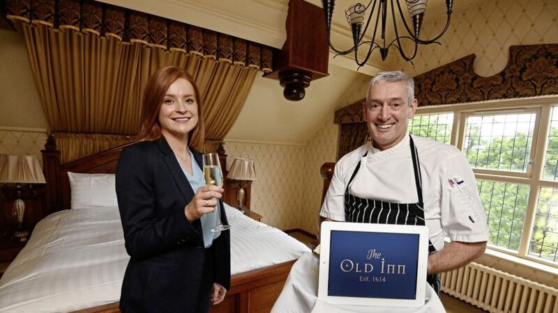 The Old Inn&#39;s manager Charlotte McClean and head chef Gavin Murphy all ready to unlock the doors on Friday September 3. 
