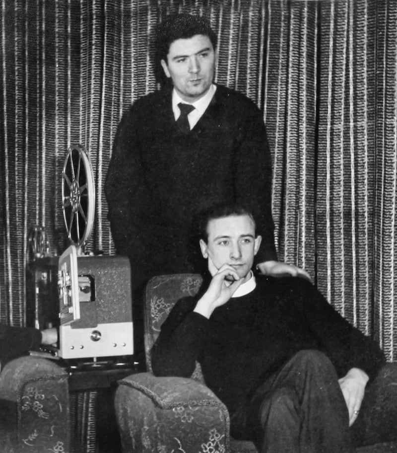 The future Bishop Brian Hannon, who began his ministry as a curate in Derry in the early 1960s, with John Hume. They worked together on a film, A City Solitary. 