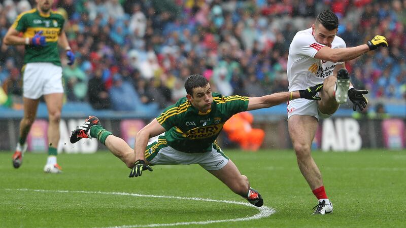 Younger players like Darren McCurry (above) and Mark Bradley (below) provided the leadership up front for Tyrone against Kerry &nbsp;