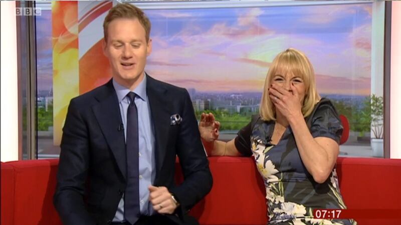 The BBC Breakfast presenter started playing her new podcast.