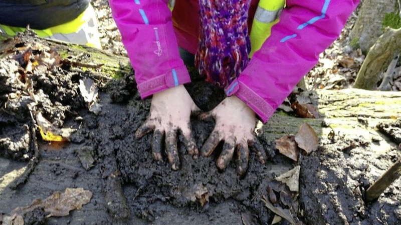 Children can enjoy digging in the mud. Picture by Jane Worroll and Peter Houghton, Press Association