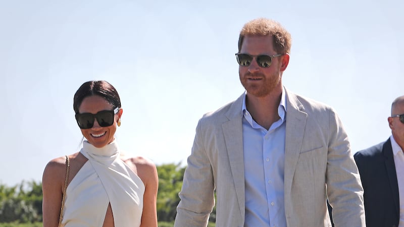 The Duke and Duchess of Sussex during the Royal Salute Polo Challenge, in Florida