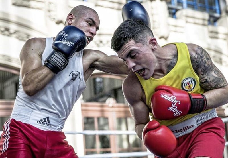 Saints welterweight Nathan Watson in action in Barcelona at the weekend