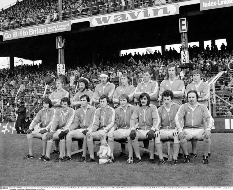 The man with the plan. Noel Marley (front row, left) played in the All-Ireland final for Armagh