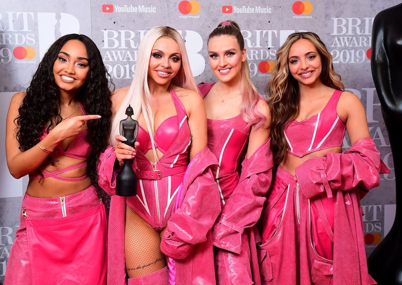 Leigh-Anne Pinnock, Jesy Nelson, Perrie Edwards and Jade Thirlwall of Little Mix at the Brits
