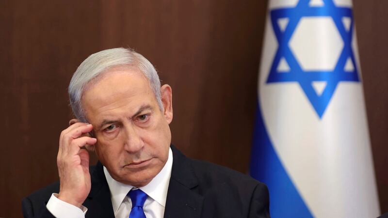 Israeli Prime Minister Benjamin Netanyahu was still undergoing tests in hospital on Sunday after suffering a dizzy spell but was expected to be discharged later in the day, his office said (Abir Sultan/Pool/AP)