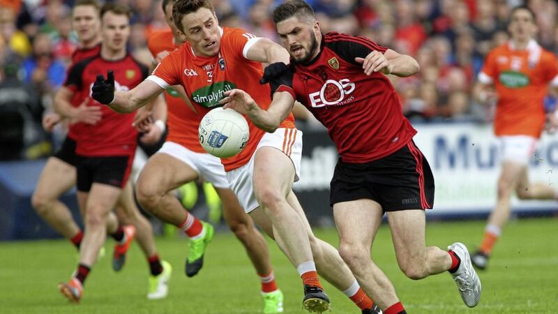 Down and Armagh mightn&#39;t be able to meet in a tiered football Championship - but no county should be &#39;priced out&#39; of the top tier. Pic Seamus Loughran 