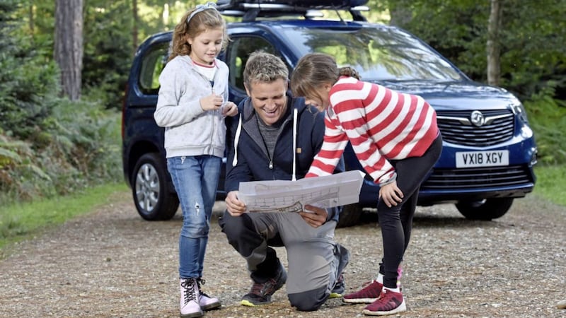 James Cracknell and his daughters learning outdoor skills 