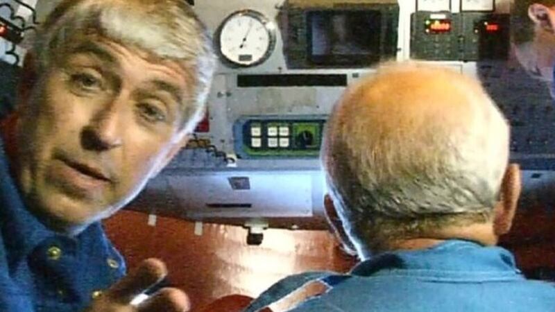 Former BBC NI reporter Mike McKimm pictured during his 2005 expedition to the Titanic wreck site in a Russian-built sub. Picture: BBC NI