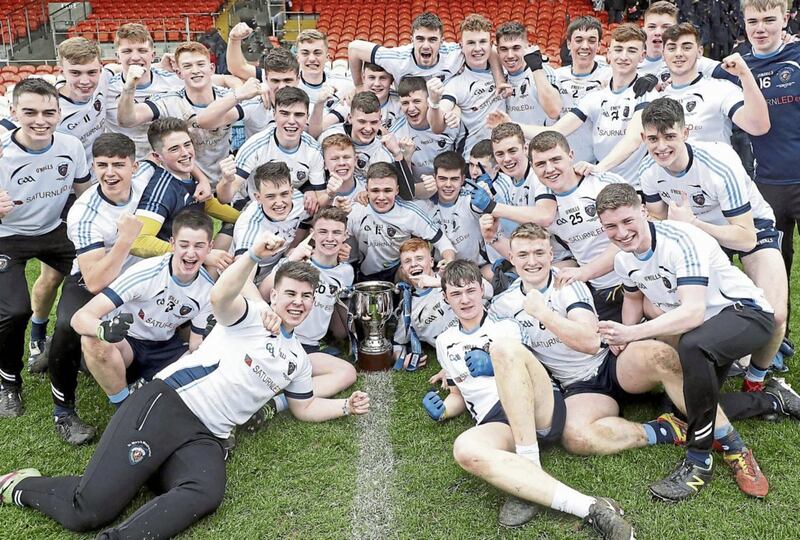 St. Mary's after winningthe  MacRory Cup at Armagh Athletic Grounds Picture by Bill Smyth.
