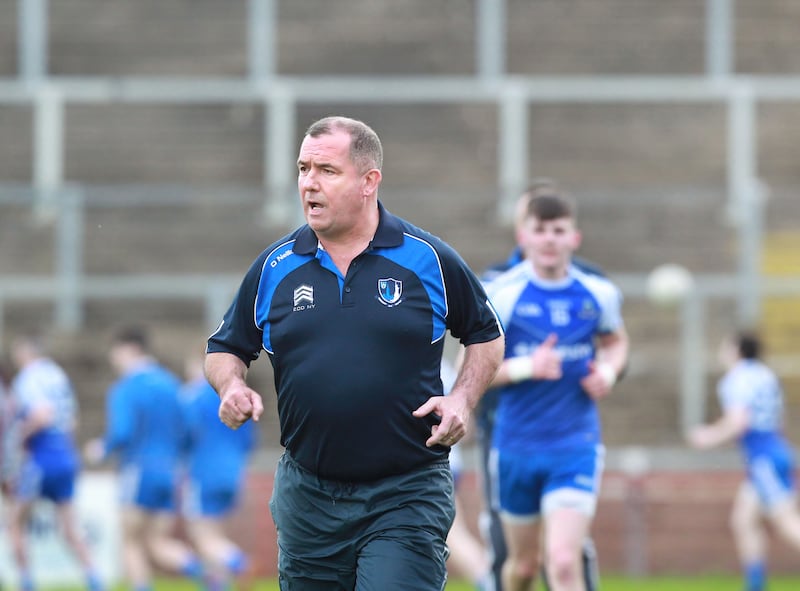 <span class="gwt-InlineHTML kpm3-ContentLabel">Seamus McEnaney led the  Monaghan minors to the Ulster title, and tomorrow they take on Kerry in  the All-Ireland semi-final. Picture by Margaret McLaughlin </span>