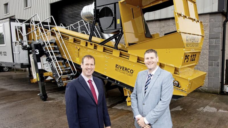 John MeGarry (right), head of sales at Kiverco, with Steve Harper, executive director of international business at Invest NI 
