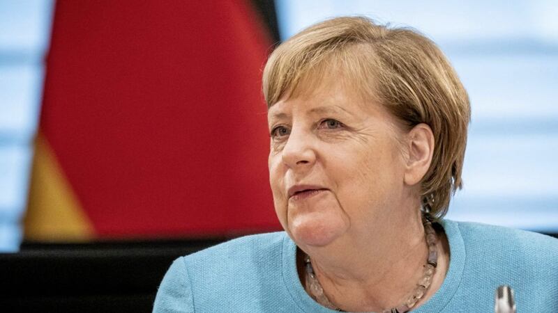 Nationalists tend to forget the economic damage inflicted on Ireland by German Chancellor Angela Merkel. Photo: Michael Kappeler/Pool via AP 