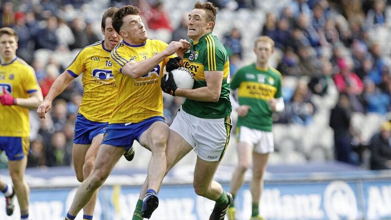 Brendan O&#39;Sullivan in action for Kerry in the Allianz Football League semi-final against Roscommon last year. Picture Colm O&#39;Reilly 