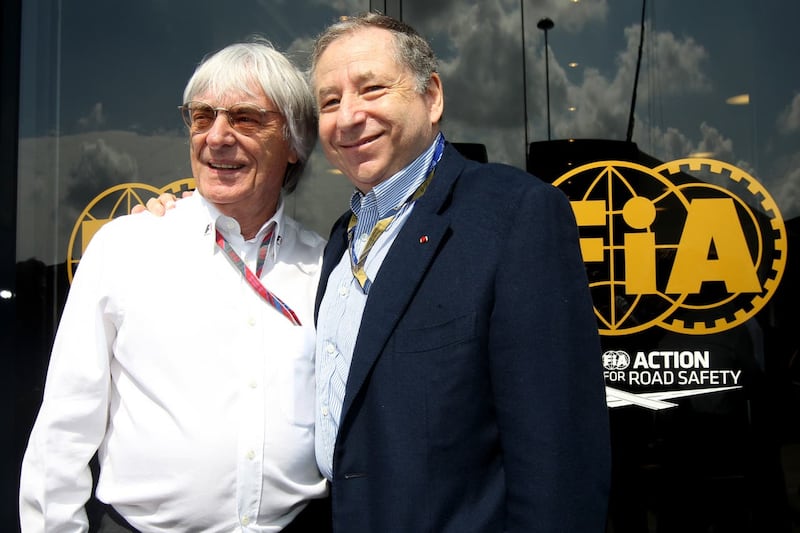 Bernie Ecclestone, left, with FIA president Jean Todt in 2011
