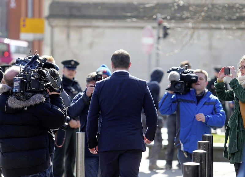 Rory harrison leaves court after being found not guilty Picture Mal McCann. 