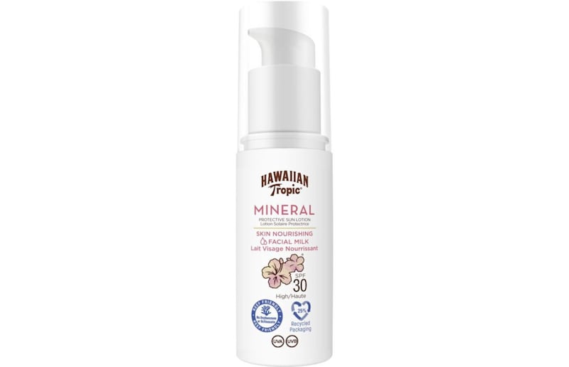 Hawaiian Tropic Mineral Sun Milk Face SPF 30, &pound;7.99, available from Superdrug 
