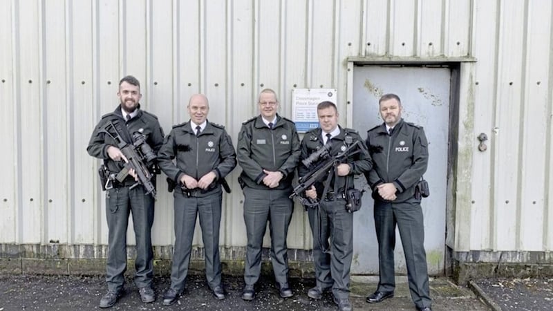 Simon Byrne posted a pictured with armed PSNI officers in Crossmaglen on Christmas Day causing controversy at the time. 