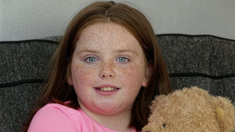 Annie McFadden (nine) was left with lifelong scars when she was attacked by a dog in May 2019 in north Belfast. Picture by Mal McCann 