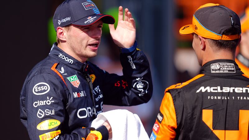 Max Verstappen sees off McLaren challenge to match Ayrton Senna’s pole record