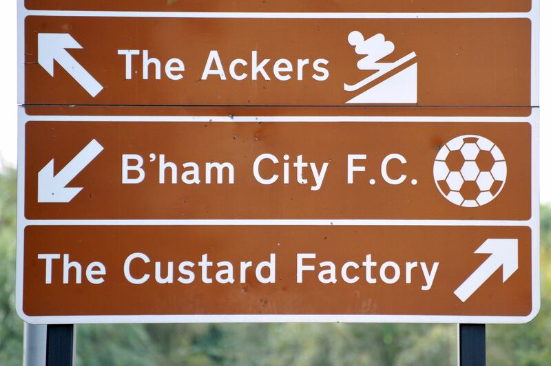 A sign for Birmingham City football club