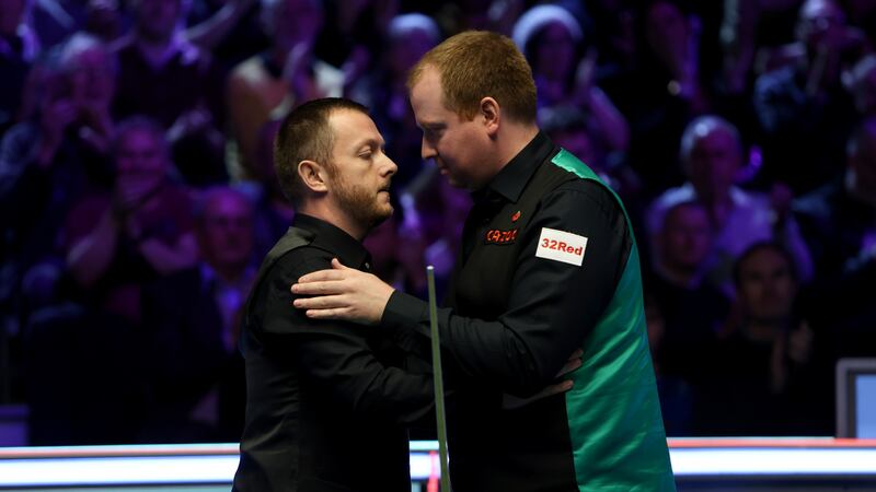 Brown (right) now faces John Higgins, while Allen (left) heads home