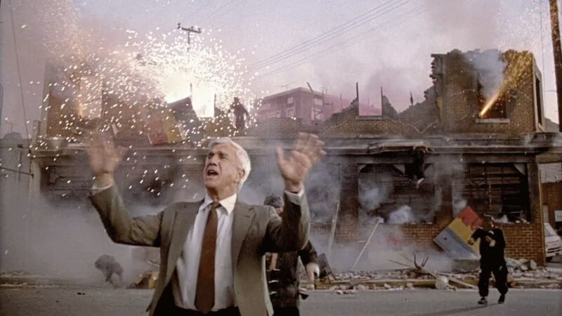 Secretary of state Brandon Lewis&#39;s comments on the Brexit border arrangements are in the spirit of Frank Drebin&#39;s calm insistence that &#39;There&#39;s nothing to see here&#39; as a fireworks factory explodes behind him 