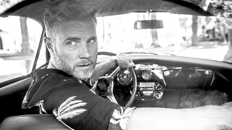 Gary Barlow checking over his shoulder to see if he&#39;s being pursued by single use plastic haters 