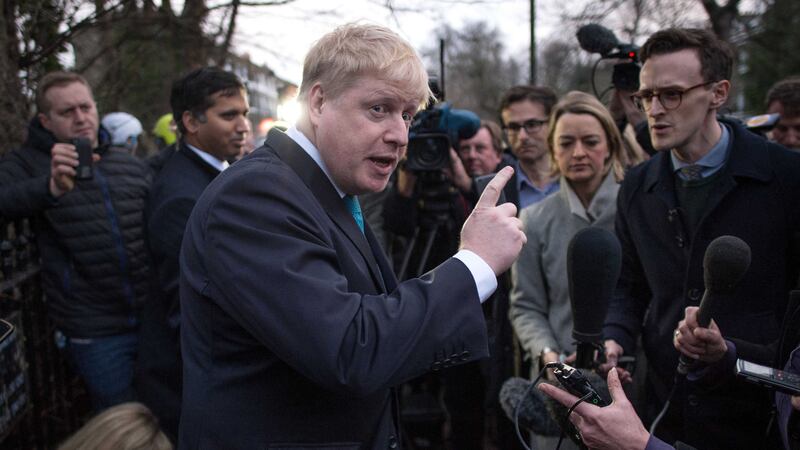 Mayor of London Boris Johnson speaks to the media outside his home in Islington, London, where he said he is to campaign for Britain to leave the European Union in the forthcoming in/out referendum. Picture by Stefan Rousseau/PA 