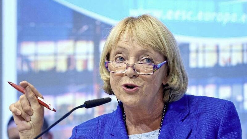 Jane Morrice speaking during the plenary session of the European Economic and Social Committee in Brussels, said Northern Ireland should be given &quot;honorary&quot; European Union membership while remaining part of the UK. PICTURE: European Economic and Social Committee/PA 
