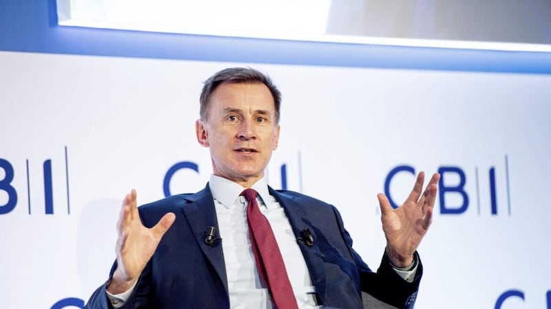 Chancellor Jeremy Hunt speaks at a CBI economic conference just days before delivering his autumn statement 