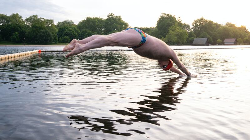 With social distancing guidelines in place, the Serpentine Swimming Club is back in action.