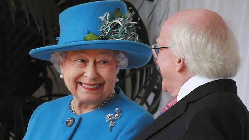 &nbsp;Queen Elizabeth with President D Higgins taking time out. Now a clock that chimes God Save The Queen that ticked in the Oireachtas, is going under the hammer