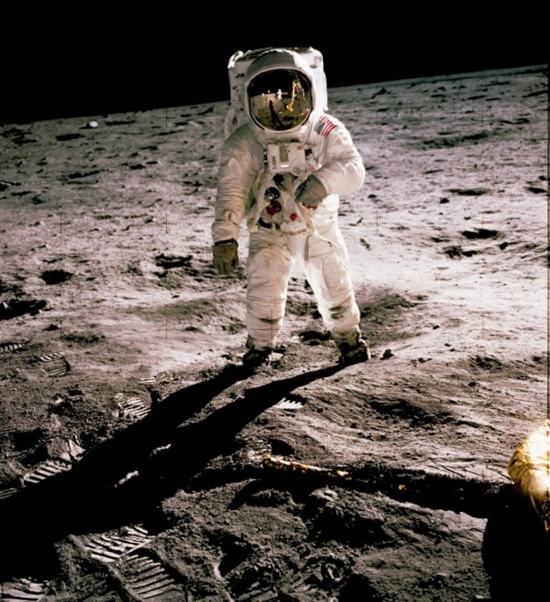 This image of Apollo 11 astronaut Buzz Aldrin was taken by Commander Neil Armstrong.