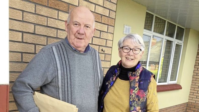 Seamus O&#39;Kane, who suffers from dementia, and his wife and carer Lyn 