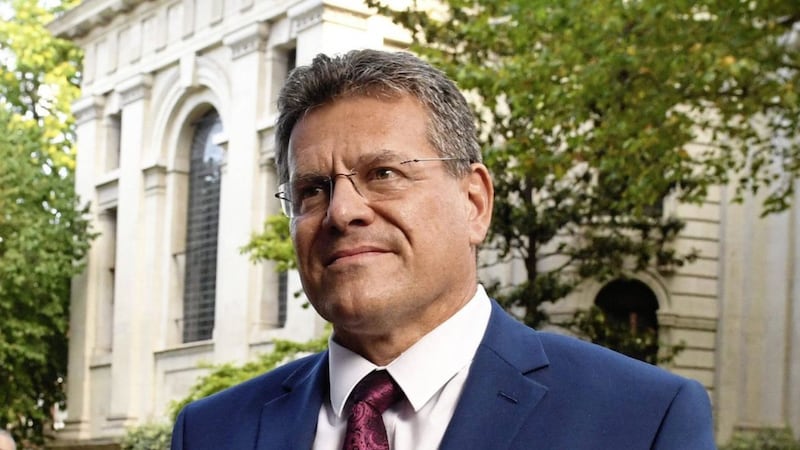 EU Commission vice-president Maros Sefcovic rejected the UK&rsquo;s call to renegotiate elements of the Northern Ireland Protocol. Picture by PA Wire
