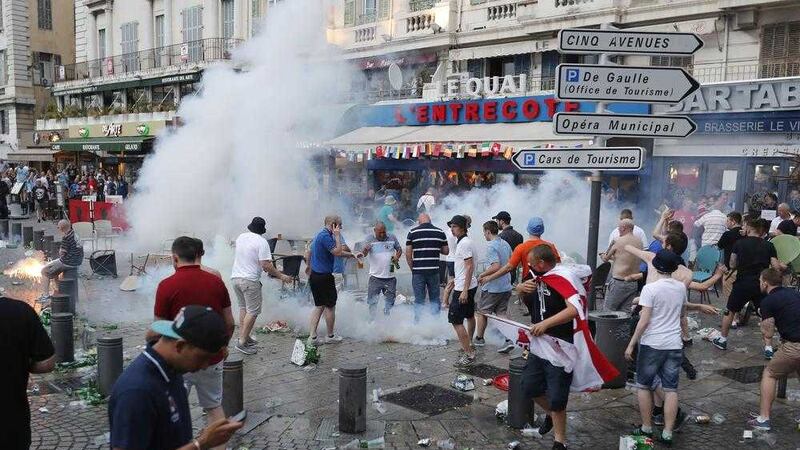 Marseille saw rioting, including attacks by Russian fans that authorities said were 'organised' (AP Photo/Darko Bandic)